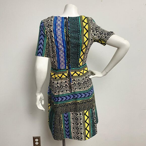 Plenty by Tracy Reese Fit & Flare Dress Lined Women's Size 4 Multicolor Vneck - Picture 6 of 10